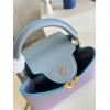 Louis Vuitton Capucines MM Taurillon Blue Leather Bag