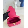 Louis Vuitton Capucines mini pink snake skin bag