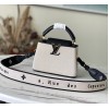 Louis Vuitton Capucines Mini ecru canvas black bag