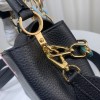 Louis Vuitton M21798 Capucines Mini Black Leather Bag