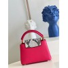 Louis Vuitton Capucines mini pink snake skin bag
