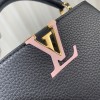 Louis Vuitton M21798 Capucines Mini Black Leather Bag