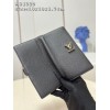 Louis Vuitton Vertical long black wallet