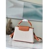 Louis Vuitton Capucines BB ecru canvas brown bag