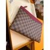 Louis Vuitton Pouch Wallet Gray/ Beige / Red