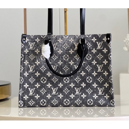 Louis Vuitton MM Onthego gray denim M59608