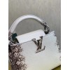 Louis Vuitton Capucines Mini White Lizard Leather 21cm