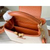 Louis Vuitton Capucines mini ecru canvas brown bag