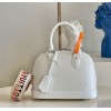 Louis Vuitton Alma BB Ebene Canvas Handbags White