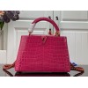 Louis Vuitton Hot Pink Crocodile Capucines PM