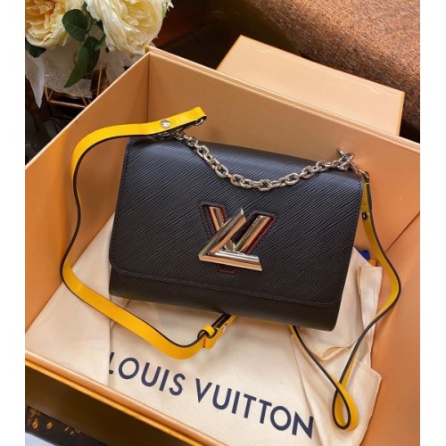 Louis Vuitton Twist MM Black Chain Bag