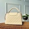Louis Vuitton Quilting Capucines PM Cream 31cm