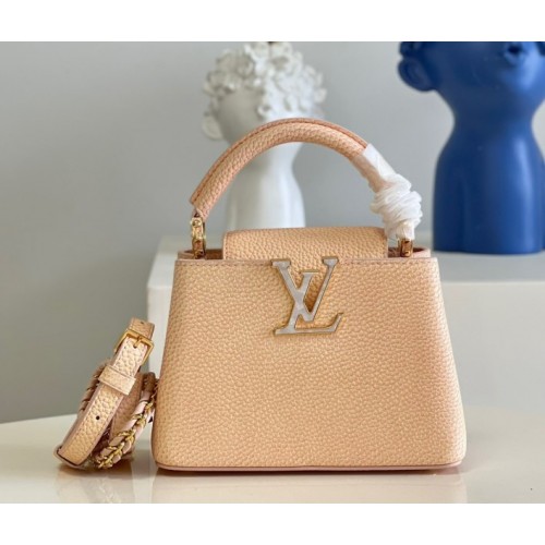 Louis Vuitton Capucines Mini Taurillon Orange Bag