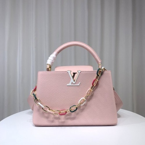 Louis Vuitton M21798 Capucines MM Pink Leather Bag