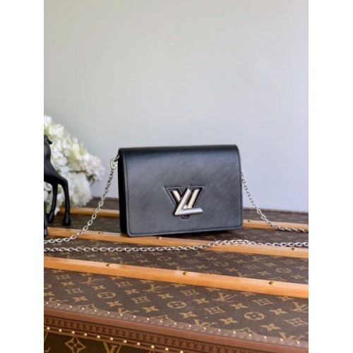 Louis Vuitton Small Black Epi Leather Chain Bag