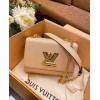 Louis Vuitton Twist MM Beige Chain Bag