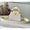 Louis Vuitton Capucines mini ecru canvas yellow bag