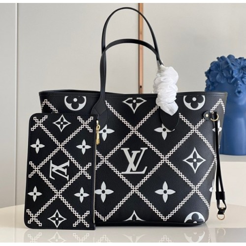 Louis Vuitton Black Neverfull Maletage M46040