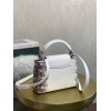 Louis Vuitton Capucines Mini White Lizard Leather 21cm