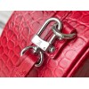LV Petite Boite Chapeau Crocodile Red leather M43514