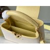 Louis Vuitton Capucines mini ecru canvas yellow bag