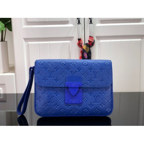 LV S Lock A4 Pouch Monogram Macassar M80560