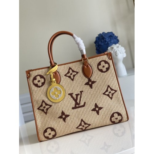 LV onthego Monogram Raffia New 35cm