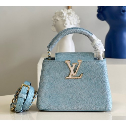 Louis Vuitton Capucines Mini Taurillon Blue Bag