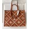 LV OnTheGo MM Monogram Orange Empreinte Leather M45595