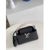 Louis Vuitton BB Capucines snake leather handle black bag