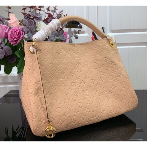 LV Artsy MM Monogram Empreinte Leather in Beige M44456