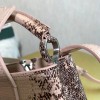 Louis Vuitton Capucines Mini Pink Lizard Leather 21cm