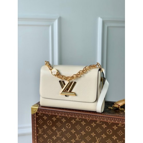 Louis Vuitton Twist MM White Handbag