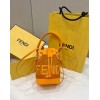 Fendi MON TRESOR net orange leather bag