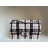 Chanel CF tweed black white 25cm bag