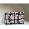 Chanel CF tweed black white 25cm bag