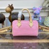 Louis Vuitton Nano Speedy Mochi Pink Patent Leather M81879 Bag