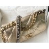 Chanel 19 golden leather large bag