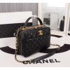 Chanel AS322 Vanity Case Lambskin Black Leather bag