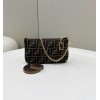 Fendi Zucchino Pouch with Chain Bag