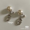 Dior pearl silver earings