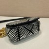 Prada Satin crystals black mini bag