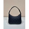 Prada Hobo Mini Quilted Black Nylon Shoulder Bag