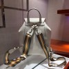 Prada Daino white leather backpack