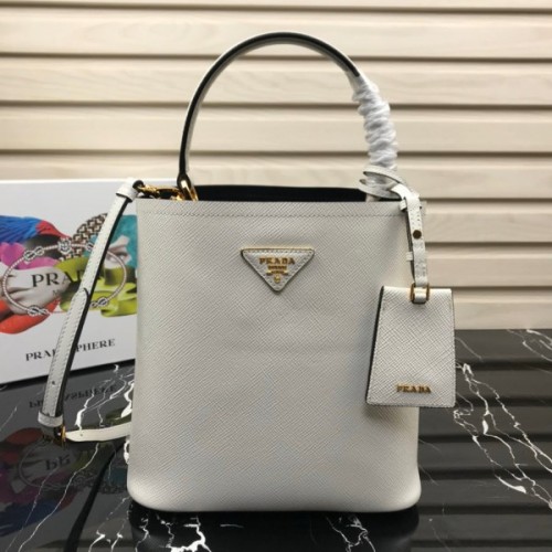 Prada Medium Saffiano Leather White Bag