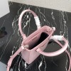 Prada Logo Plaque Small Tote In Pink