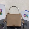 Prada Saffiano Top Handle Bag Beige 1BN012