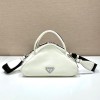 Prada Triangle White Leather Bag