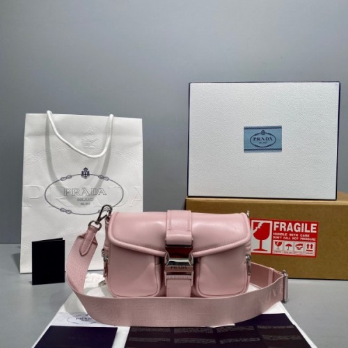 Prada box shoulder bag in pink