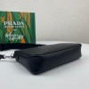Prada Re-Nylon and Saffiano leather men black shoulder bag